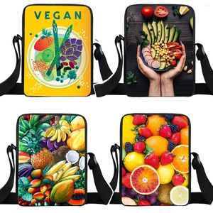 Сумки на плечо для вегетарианства, сумка с фруктовым принтом, женская сумка, веганская сумка-мессенджер для девочек-подростков, женская сумка через плечо для путешествий