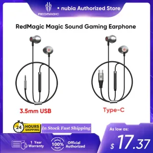 EARNONES ORIGINAL ZTE NUBIA Redmagic Game para Redmagic 8s Pro Headset TypeC / 3,5 mm USB para Jack Music Electronic Dispositivo