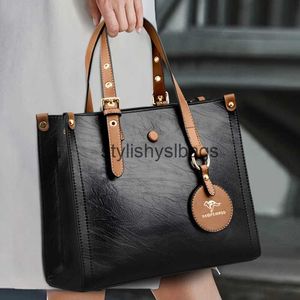 Top Griff Taschen 3 Schichten Casual Tote Vintage Damen Handtasche Leder Luxus Handtaschen Frauen Designer für 2023 Neue Weibliche handtasche H240328