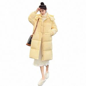 LG Winter Parkas Jacket Kvinnors stora storlek Löst vit Duck Down Coats Casual Hooded Fible Outwear Puffer Parka B137 U1RL#