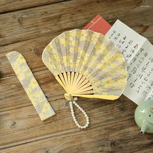 Dekoracyjne figurki internetowe Słoneczne składane fanowce produkty domowe chińskie spersonalizowane frędzlowe dekoracja tańca ręka ślubna