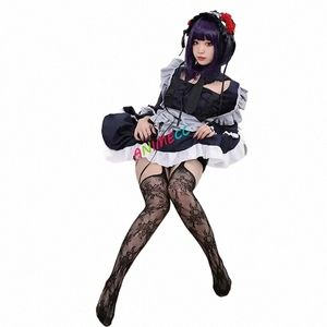 animecc i lager marin kitagawa cosplay peruk dräkt för kvinnor halen sexig piga kostym full set uniform xs-xxxl 54fv#