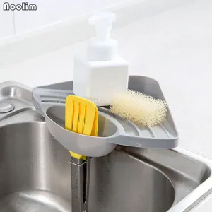 Hooks Noolim Plastic Basket Soap Sponge Sink Holder Rug Wash Tyg Drain Rack Kök Hängande förvaringshylla förnödenheter