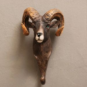 Rails Vintage Resin Animal Hooks Key Holder Wall Deer Head Antlers For Hanging Clothes Hat Scarf Key Wall Decoration Hanger Minimalist