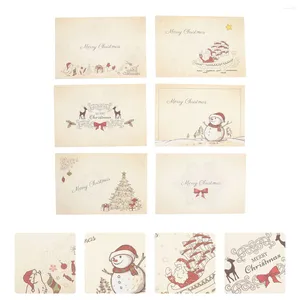 Gift Wrap Christmas Theme Greeting Cards Blessing Envelopes Writing Paper DIY Holiday Message Card Cute Xmas