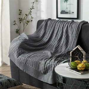 Blankets Cotton Chunky Knit Throw Blanket For Sofa Office Nap Towel Summer Air Conditioning Beds