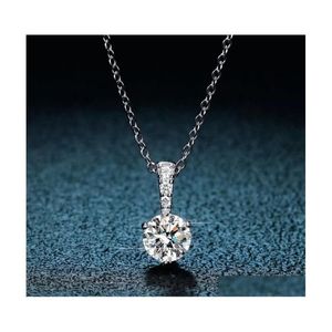 その他のトレンディなリアル1Dカラーモイサナイトダイヤモンドネックレス女性ジュエリー100 925 Sterling Sier Clavicle with Gra Giftother他のother294z