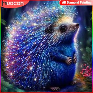 Banhos Huacan 5d DIY Ab Pintura Diamante Ouriço Bordado Cruz Animal Mosaico Imagem de Strass Decoração de Parede