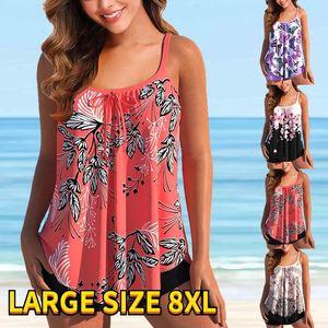 Kvinnors badkläder Kvinnor Två bit Tankini Set 2024 Kvinna Sexig Bikinis Summer Fashion Large Size Monokini Beachwear Bikini Baddräkter