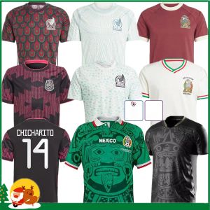 2024 Mexiko Soccer Jersey H. Losano Chicharito G dos Santos 24 25 Sports fotbollsskjorta set men kvinnor / barn kit mexikansk uniform hem