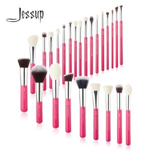 Jessup pincéis de maquiagem conjunto 25pcs compõem escova profissional natural-sintético fundação pó mistura sombra t195 240313