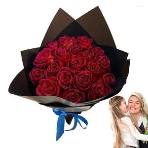 Декоративные цветы розы искусственный букет романтический пенопласт поддельные вечные цветочные украшения для дома и вечеринки DIY свадьба для невесты