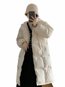 cjfhje fi grube kobiety lg puffy płaszcz zimowy ciepły preppy w stylu koreański parkas casual lg rękaw