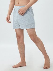 Мужские шорты для отдыха для женщин и мужчин, однотонные, с боковыми разрезами, удобные, с эластичной резинкой на талии, модные короткие брюки для сна