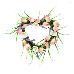 Decorative Flowers Easter Wedding Guangdong Plastic Heart Wreaths Garlands Wreath