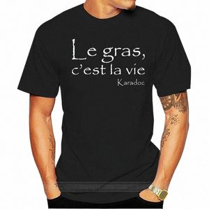 men's Kaamelott Karadoc Le Gras C'Est La Vie Black Casual T Shirt cott tshirt men summer fi t-shirt euro size L3kO#