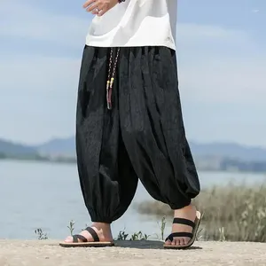 Pantaloni da uomo Commercio estero Lanterna a gamba larga Stile cinese Leggings larghi retrò di grandi dimensioni