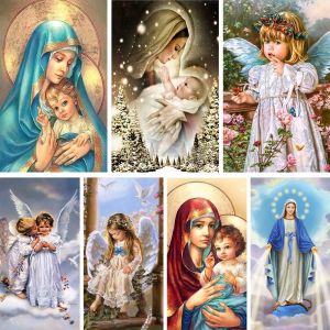 Curtains Cartoon Angel Diy Cross 11ct Embroidery Kits Craft Needlework Set Printed Canvas Cotton Thread Home Decoration on Sale