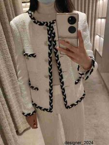 Designer Correct version~ black and white contrasting white elegant Moroccan design woolen jacket 9516# O3E1