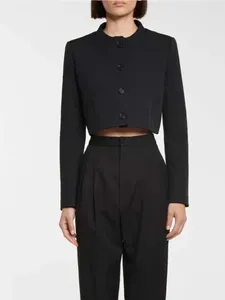 Jaquetas femininas jaqueta 2024 primavera moda coreana magro curto algodão e lã material tecido roupas vendas