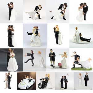 Cushion 2023 Cake Toppers Dolls Bride and Groom Figurines Funny Wedding Cake Toppers Stand Topper Decoration Supplies Marry Figurine