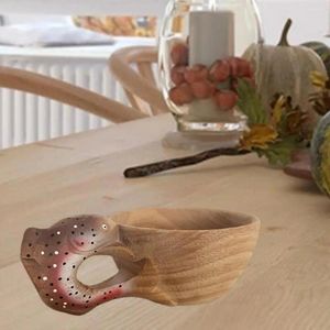 Tazze in legno campo tazze pratiche pratiche animali intagliati intagliata tazza di latte multiuso bushcraft bevendo per regalo