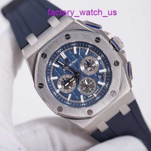 Ikonisk AP -armbandsur Royal Oak Offshore 26480Ti Mens Watch Titanium Blue Plate Automatic Machinery World Famous Watch Swiss Sports Watch Tape