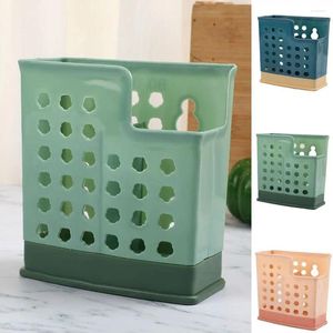 Storage Bottles Double Grids Chopsticks Rack Wall Mounted Plastic Chopstick Drying Hollow Moisture-proof Cutlery Holder Kitchen