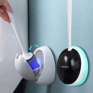 Sets Silicone Toilet Brush WC Accessories Drainable Toilet Brush WallMounted Cleaning Tools Bathroom Accessories Sets