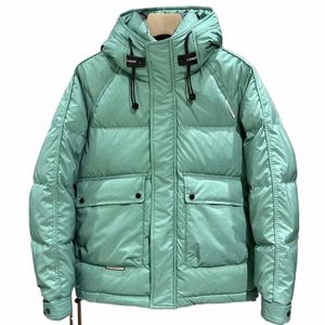 2023 New Men Down Jacket Winter Coat W Free Slip Material Parkas Short Thicken Warm Outwear Hooded Loose Fi Overcoat a4gJ#