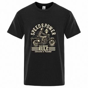 Summer Men Enfield Cycle Co Ltd 1938 Classic T Shirt Race Motor Race Pure Cott Tops Zabawne krótkie rękawie TEES TOP G9CD#