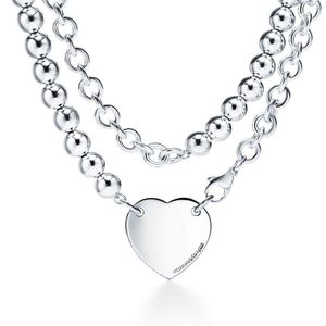 Colares de pingente marca designer nova qualidade 925 prata esterlina colar placa de identificação jóias presente l221011245t