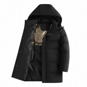 uomo Lg Parka con cappuccio giacche da esterno uomo impermeabile antivento Fi nuovo inverno Parka cappotti larghi Cott Outwear Parka D65K #