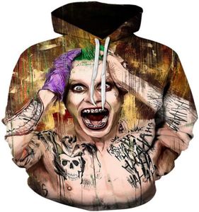 3D Hoodies Men Suicide Squad Joker Sweatshirt Quinn Tracksuits Unisex Fashion Pullover Hooded Plus Size Sudadera Con Capucha9003636