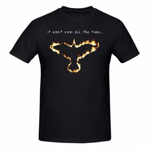 nova camisa de verão T Fire Crow T-Shirt Cott Black Mirror ofertas Camiseta v6WM #