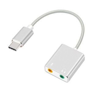 Schede audio Usb C Tipo Hifi esterno Magic Voice Virtuale 7.1 canali Adattatore scheda O Auricolare Microfono Altoparlante per laptop1 Drop Deliv Otm5G