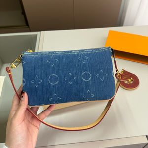 Luksusowy projektant damski 24SS denning Denim Mahjong torebka torebka torebka na ramię torba pod pachami torba crossbody torba na telefon komórkowy portfel 22 cm