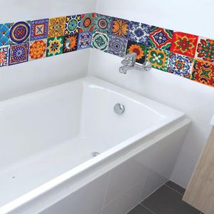 Wallpapers Vintage Tile Stickers Kitchen Peel Trim Wall Tiles Bathroom Borders Backsplash Floor Decor