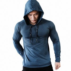 Mens fitn eşofman, spor hoodie spor salonu joggers kapüşonlu açık antrenman atletik giyim kas eğitimi sweatshirt üstleri s2jb#