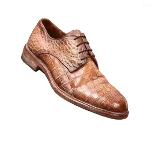 Лучшие мужские кожаные туфли Ofgurui Arrival Men Mfgale Formafgl Crocodilefg Leather fgDo Old Restro