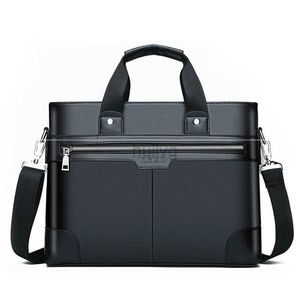 Laptop Case Ryggsäck Mens Business Briefs Pu Leather Shoulder Messenger Bags Travel Handväska Totes för MacBook 13.3 14 15.4 Inch Male Bag 24328