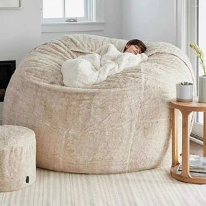 Chair Covers Long Plush And Heavy Weight Style Unfilled Sofa Bean Bag Lazy Cover Home Lounger Seat Pouf Puff Couch Tatami