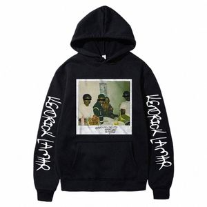 Rap Music Kendrick Lamar Good Kid Men's Women's Hooded Sweatshirts Fi Warm Hoodie Loose Streetwear Black Overdized Hoodie J3wj#