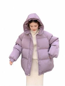 Yeni 2024 kadın kısa ceket kış kalın kapşonlu pamuklu pamuklu katlar kadın Koreli gevşek puffer parkas bayanlar büyük boyutlu l9rb#
