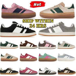 Novo estilo 2024 negrito sapatos casuais mulheres designer tênis rosa brilho plataforma sapato laranja vegan branco goma og calçado branco verde interior camurça homens mulheres esportes ao ar livre