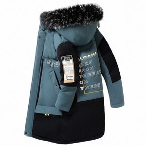 Großer Pelzkragen Winter Männer Mit Kapuze LG Parkas Lässige Warme Dicke Wasserdichte Mantel Männliche Cott Multi-Pocket-Jacken Outwear Größe 3XL b0d1 #