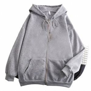 fi Mens Jacket Coat Lg Sleeve Sweatshirts Oversized Zipper Hoodies Streetwear Loose Man Hoodies Casual Jacket w2aB#