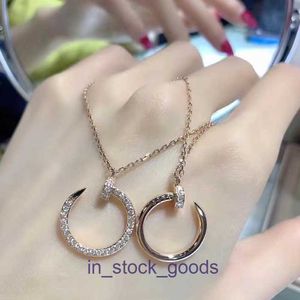 Top luxury fine designer jewelry Carter Nail Necklace Pendant Titanium Steel Popular Jewelry with Diamond Nail Necklace Does Not Fade Original 1to1 With Real Logo