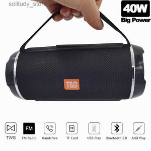 Alto-falantes portáteis TG116C Wireless Power Bluetooth Speaker Box Outdoor Speaker Subwoofer Music Center BoomBox 3D Stereo Radio Intelligent Mini Novo Q240328