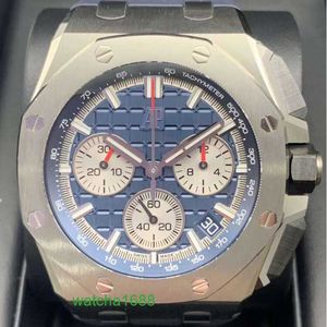 Moissanite AP Wristwatch Epi Royal Oak Offshore 26420TI Titanium Alloy Ceramic Blue dial Mens Chronological Fashion Leisure Business Sports Machinery Watch